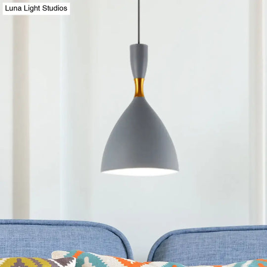 Contemporary Aluminum Funnel Suspension Pendant Lamp - Fits Study Room Or Cafe 6.5/10 Inch Wide 1