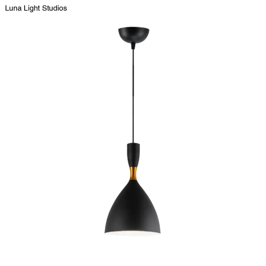 Contemporary Aluminum Funnel Suspension Pendant Lamp - Fits Study Room Or Cafe 6.5/10 Inch Wide 1