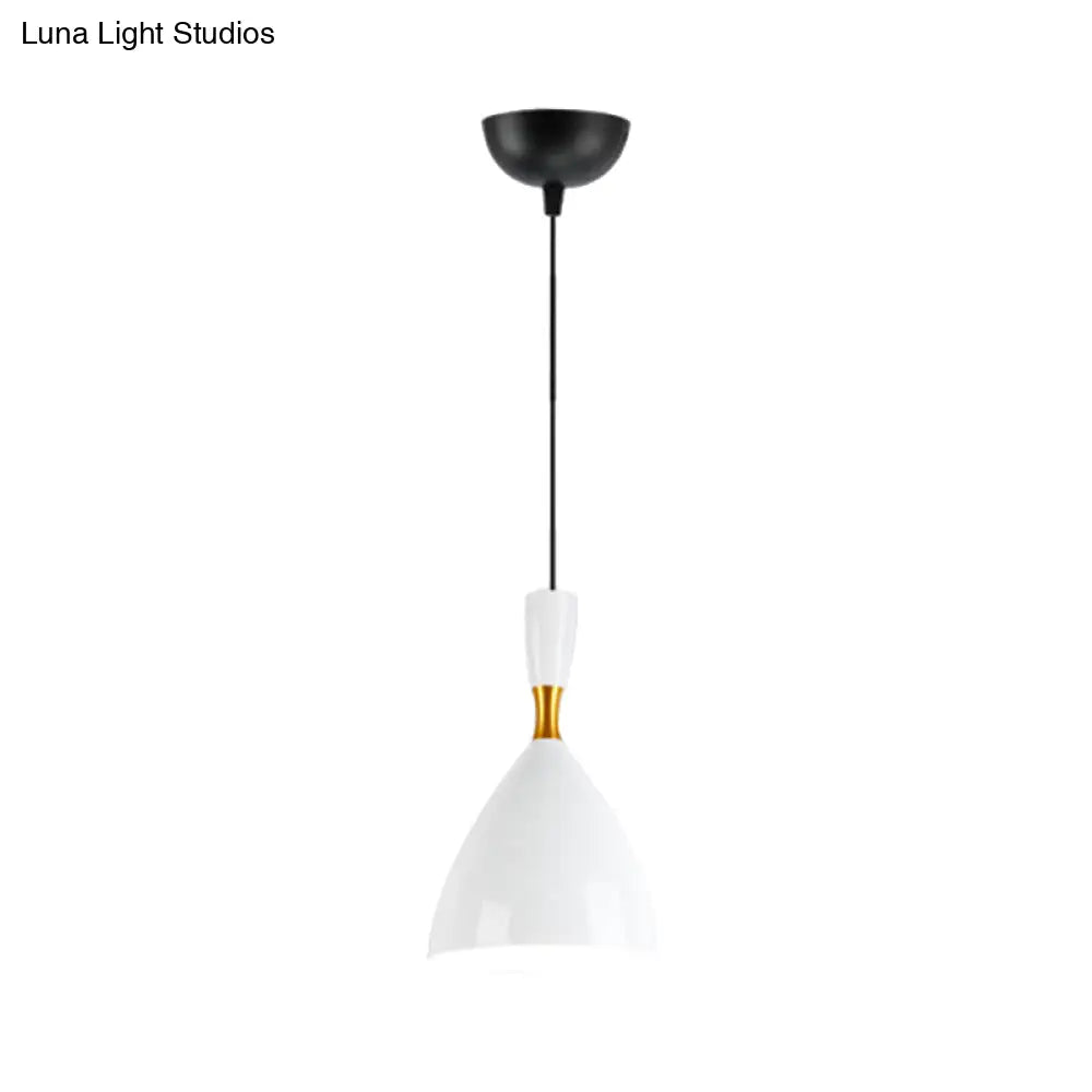 Contemporary Aluminum Funnel Suspension Pendant Lamp - Fits Study Room Or Cafe 6.5/10 Inch Wide 1