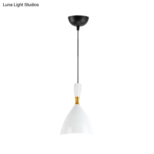 Contemporary Aluminum Funnel Suspension Pendant Lamp - Fits Study Room Or Cafe 6.5/10 Inch Wide 1
