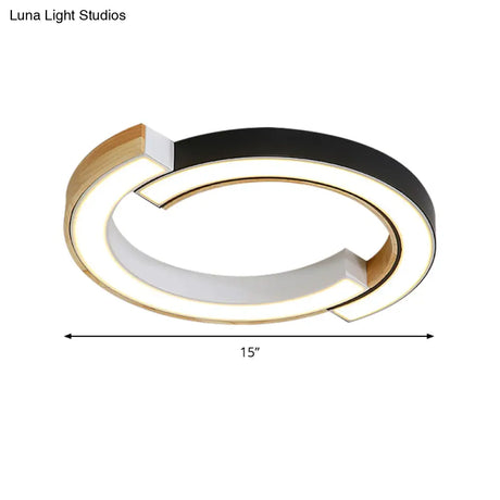 Contemporary Bedroom Ceiling Lamp - 2 - Arch Bridge Design Acrylic Led Light 15’/19’ Width