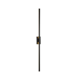 Contemporary Black Led Wall Sconce For Corridor - Linear Metal Design