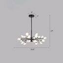 Contemporary Black Metal Chandelier Ceiling Hang Lamp - Perfect For Living Room 24 /
