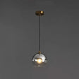 Contemporary Blown Glass Sphere Pendant Lights For Bedrooms Silver / Round