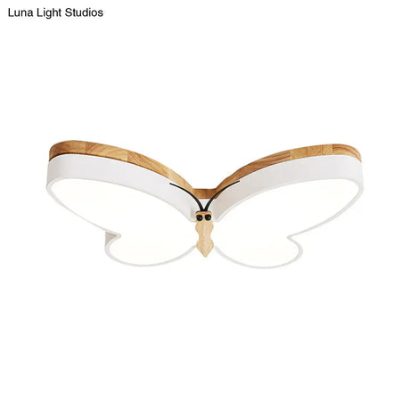 Contemporary Butterfly Acrylic Led Ceiling Light For Living Room - Flush Mount Design