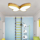 Contemporary Butterfly Acrylic Led Ceiling Light For Living Room - Flush Mount Design Yellow / 19.5’