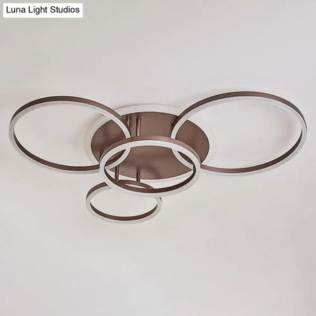 Contemporary Circle Flush Mount Ceiling Light For Living Room