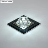 Contemporary Clear Crystal Led Ceiling Light - Pentagonal Porch Flushmount