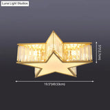 Contemporary Crystal Flush Mount Ceiling Light Fixture - Pentagram Design