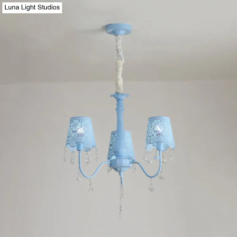 Contemporary Crystal Metal Pendant Chandelier For Living Room