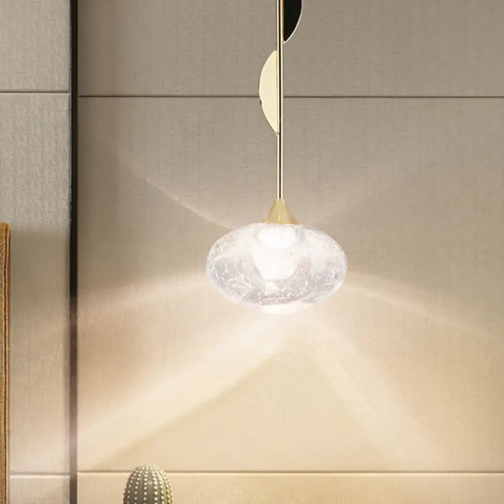 Contemporary Crystal Mini Pendant Light With Clear Ball Design - Bedroom Down Lighting Ornament