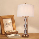 Contemporary Faceted Crystal Desk Lamp: Oblong Shape 1 Head Gold Finish