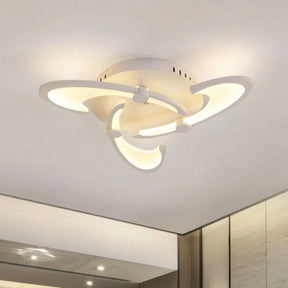 Contemporary Floral Led Ceiling Light Fixture In Warm/White/Natural With 3/6/9 Lights 3 / White