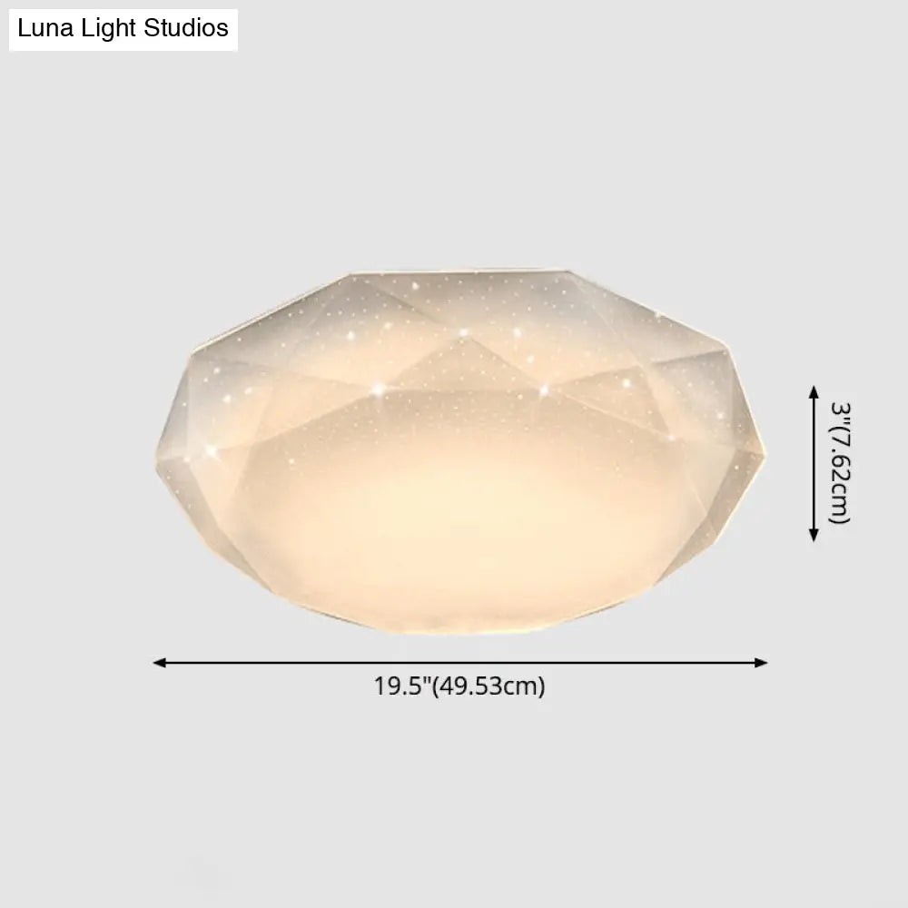 Contemporary Geometric Flush Mount Acrylic Ceiling Light For Bedroom