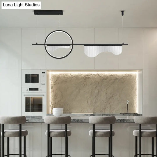 Contemporary Geometric Led Pendant Light For Dining Room Island