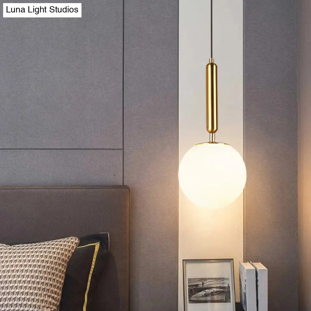Contemporary Glass Pendant Light - Spherical Design For Lounge