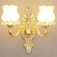 Contemporary Gold Bud Drop Lamp With Milky Glass - Dining Room Chandelier 2 /