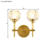 Contemporary Gold Wall Sconce With Clear Bevel Cut Glass - Elegant Lighting Solution