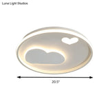 Contemporary Heart Ceiling Lamp – Led Acrylic Flush Mount Light For Hotel Hallway