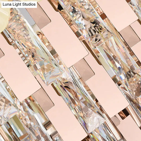 Contemporary Layered Ceiling Chandelier - Clear Crystal 12/16/22 Lights Ideal For Living Room Down