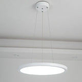 Contemporary Led Acrylic Chandelier Pendant Light For Office – White / 16’’