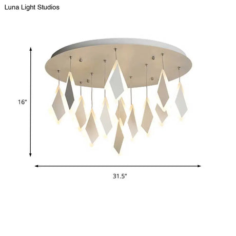 Contemporary Led Acrylic Flush Mount Bedroom Ceiling Light - Warm/White 19’/27’/31.5’ Wide