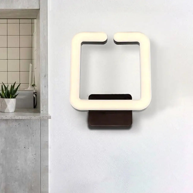 Contemporary Led Acrylic Wall Sconce - Square Frame Design 1 Light Warm/White/Natural