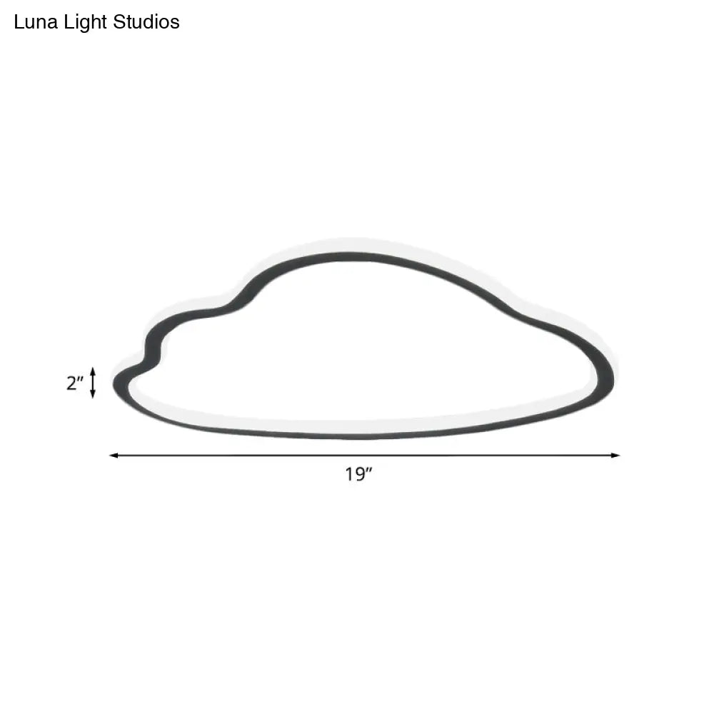 Contemporary Led Cloud Acrylic Flush Light For Bedroom Ceiling Mounted