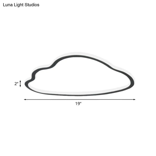 Contemporary Led Cloud Acrylic Flush Light For Bedroom Ceiling Mounted