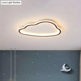 Contemporary Led Cloud Acrylic Flush Light For Bedroom Ceiling Mounted
