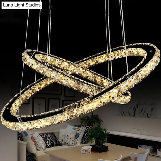 Contemporary Led Crystal Chandelier Pendant Lights For Bedroom