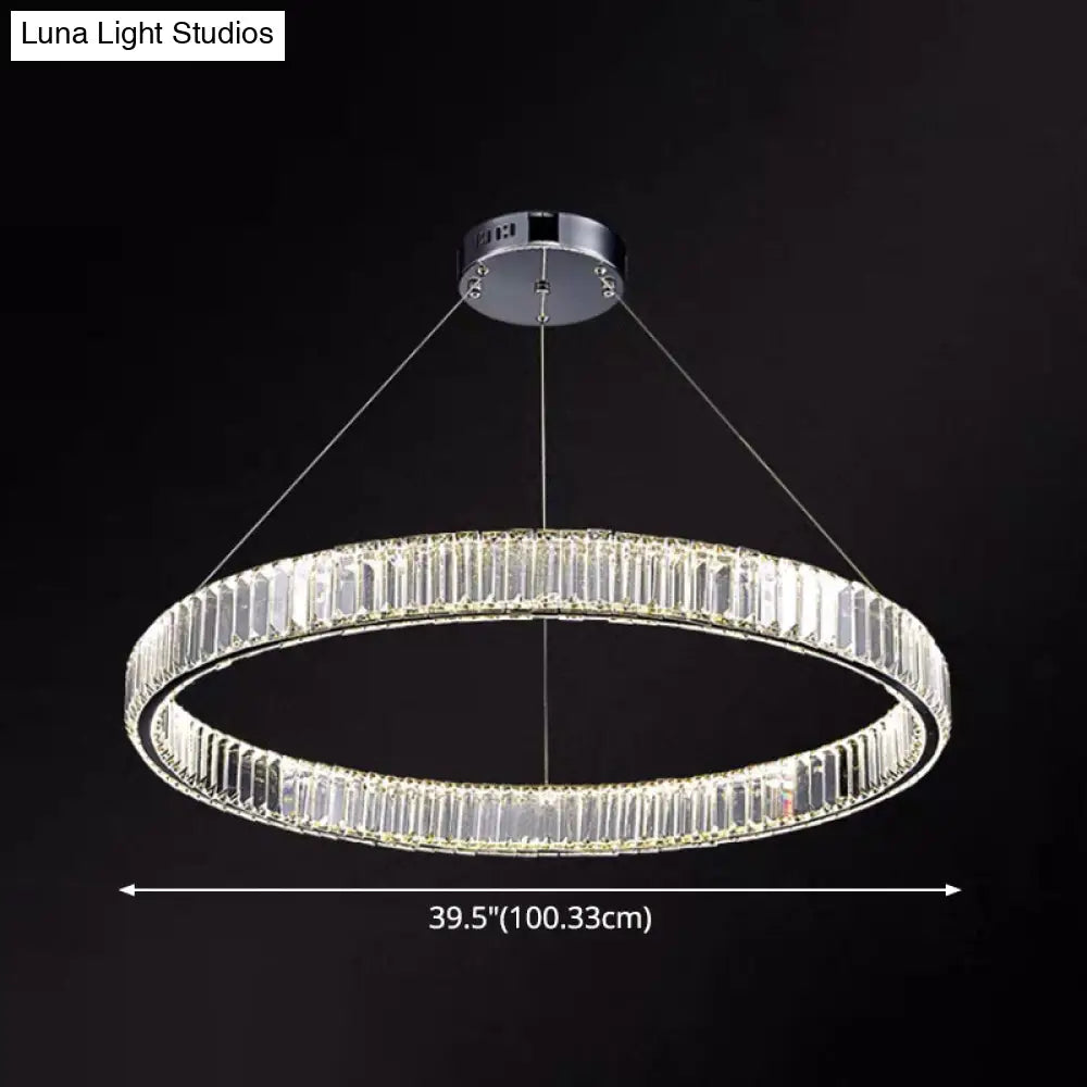 Modern Led Crystal Chandelier For Living Room Suspension Pendant Light