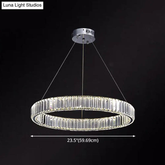 Modern Led Crystal Chandelier For Living Room Suspension Pendant Light