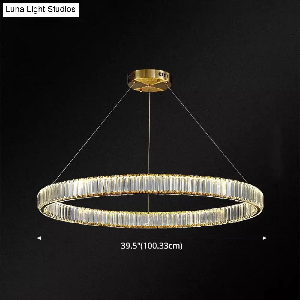 Modern Led Crystal Chandelier For Living Room Suspension Pendant Light