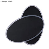 Contemporary Led Double Oval Wall Sconce Light With Acrylic Shade In White/Black Finish - Warm/White