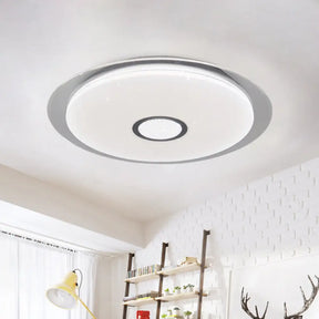 Contemporary Led Flush Mount Light In White/Natural For Living Room White / Natural