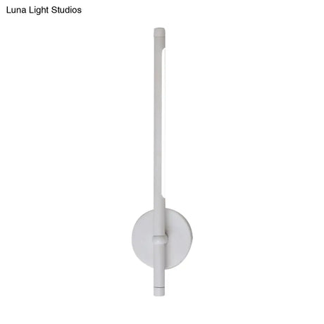 Contemporary Led Sconce Light - Metal And Acrylic Shade Black/White Tubular Wall Mount Warm/White