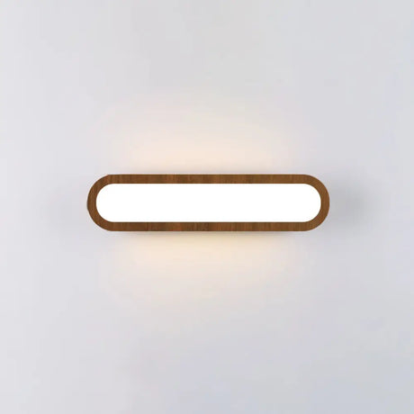 Contemporary Led Sconce Vanity Light For Bedroom - Oval Elongated Acrylic Fixture Brown / 17