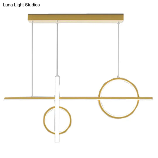 Contemporary Led Suspension Ceiling Lamp With Acrylic Shade - Stylish Parlour Pendant Lighting