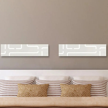 Contemporary Led Wall Sconce: 16/20.5 Wide Acrylic Rectangle - Warm/White Light For Bedroom White /