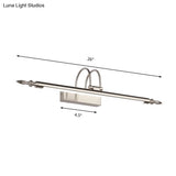 Contemporary Led Wall Sconce - Slim Metal Design 22/26/30 Wide Brass/Nickel Finish White/Warm Light