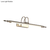 Contemporary Led Wall Sconce - Slim Metal Design 22/26/30 Wide Brass/Nickel Finish White/Warm Light