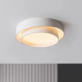 Contemporary Led White Bedroom Ceiling Light - Circular Acrylic Flush Mount / 15.5 Warm