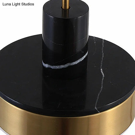 Contemporary Metal Drum Pendant Lamp With Led Light For Dining Room - Black/White/Dark Green