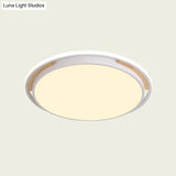 Contemporary Metal Flush Lighting In Grey/White With Led Close To Ceiling Lamp White/Warm Light