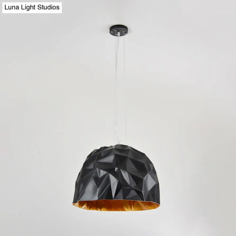 Contemporary Metal Hanging Ceiling Pendant Light In Black/White