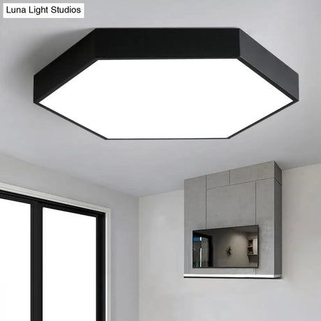 Contemporary Metal Honeycomb Led Flushmount Ceiling Light For Dining Room