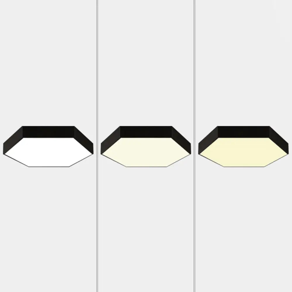 Contemporary Metal Honeycomb Led Flushmount Ceiling Light For Dining Room