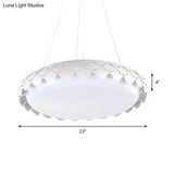 Contemporary Metal Led Fish Scale Pendant Lamp Kit – White/Gold Warm/White/Natural Light