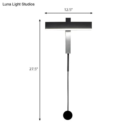 Contemporary Metal Led Rotatable Wall Sconce - Warm Light Lamp